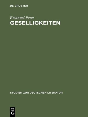 cover image of Geselligkeiten